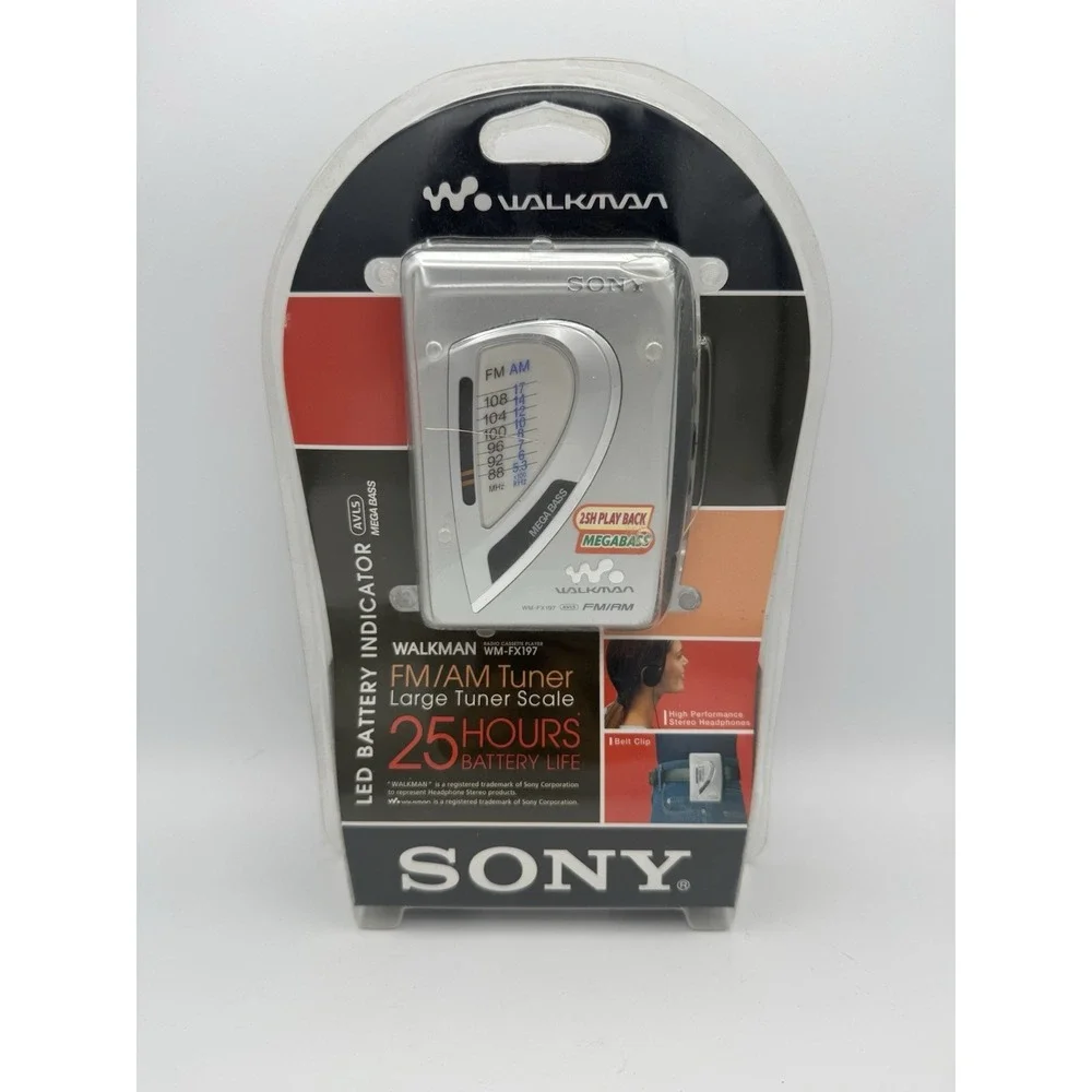 New Sealed Sony Walkman WM-FX197 AM/FM Mega Bass Cassette Player – NOS 2005 VTG